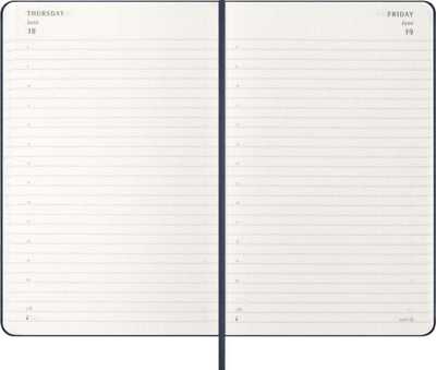Moleskine A5 Black Daily Hard Cover 12 Month 2026 Planner