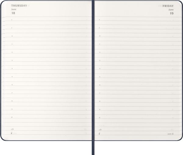 Moleskine A5 Blue Daily Hard Cover 12 Month 2026 Planner