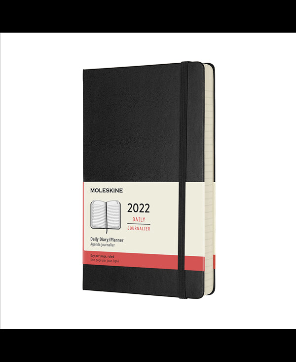 Diary 12 Months Daily A5 Black Hardback
