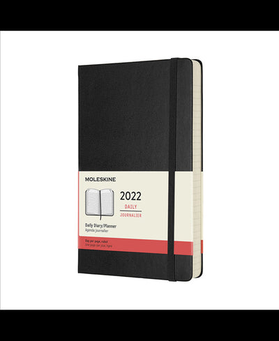 Diary 12 Months Daily A5 Black Hardback