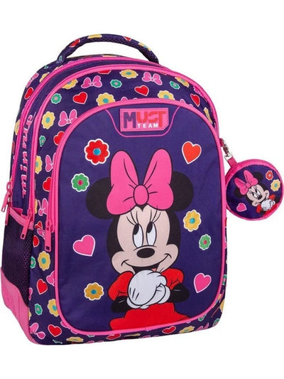 Must Disney Minnie Mouse Cutie Primary School Backpack 2 zip fit A4