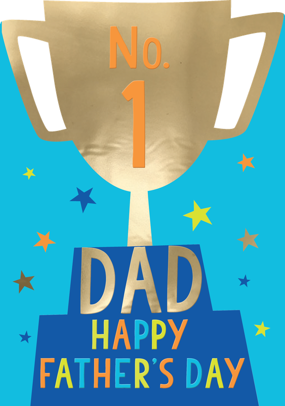 No 1 DAD Happy Fathers Day