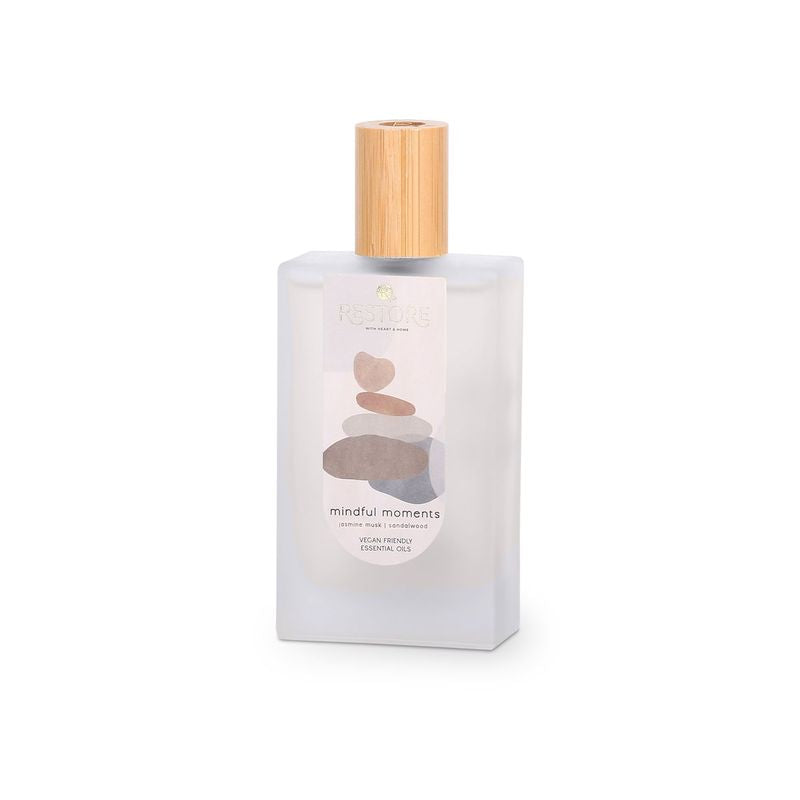 Room Spray - Mindful moments jasmine musk sandalwood vegan friendly essential oil 90ml