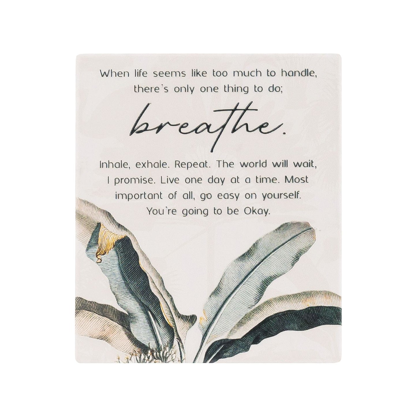 Ceramic Plaque Precious Quote - Exotic Mindfulness Verse