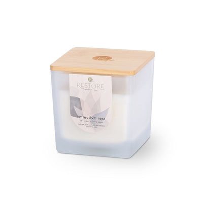 Heart & Home Restore Large Luxury lavander clary sage  Candle -natural soy wax- Whisper Wick - Vegan Friendly - Long Lasting Aroma for Home and Relaxation 210g