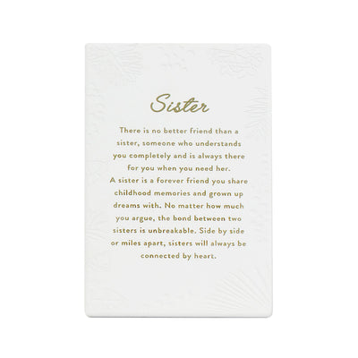 Ceramic Plaque Precious Quote - Sister