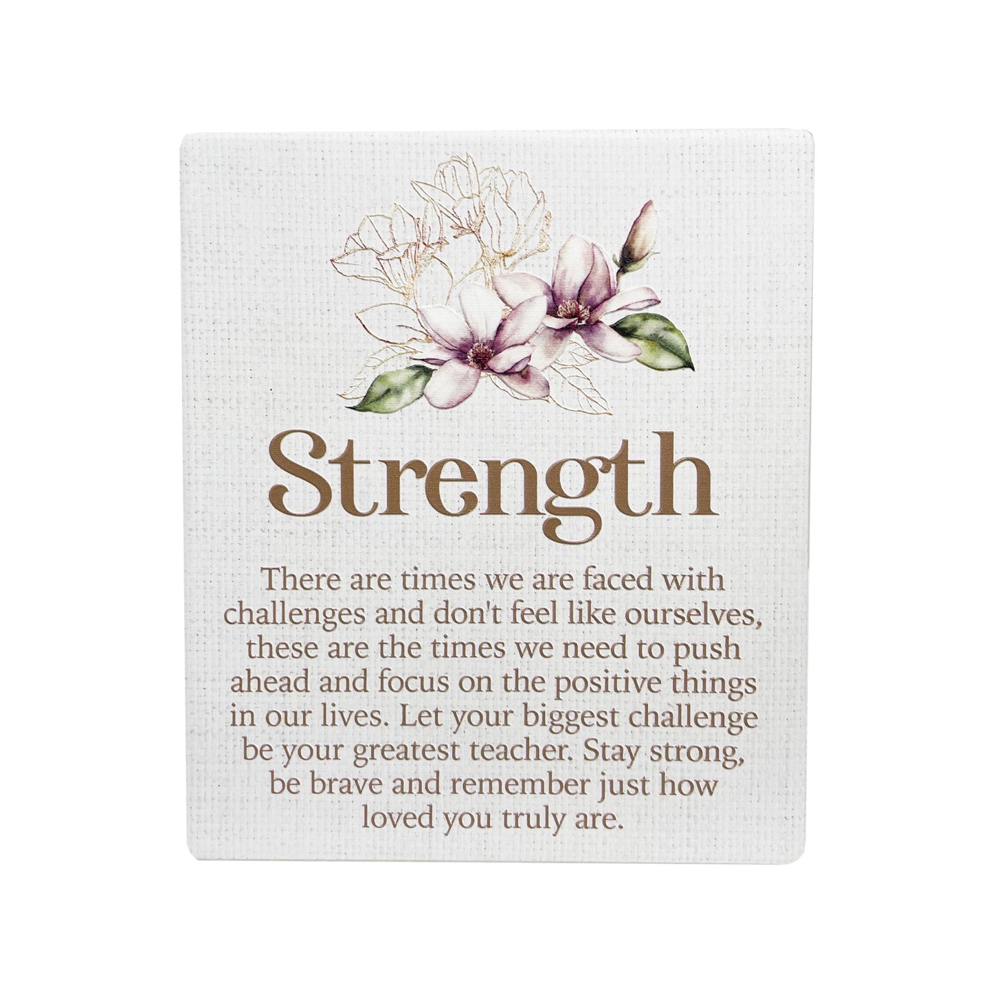 Ceramic Plaque Precious Quote - Blossom Strength Verse