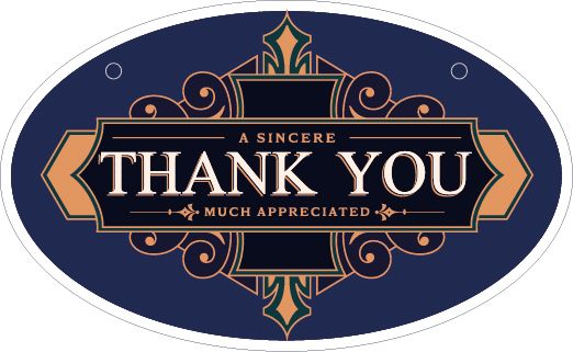 A Sincere Thank You Much Appreciated