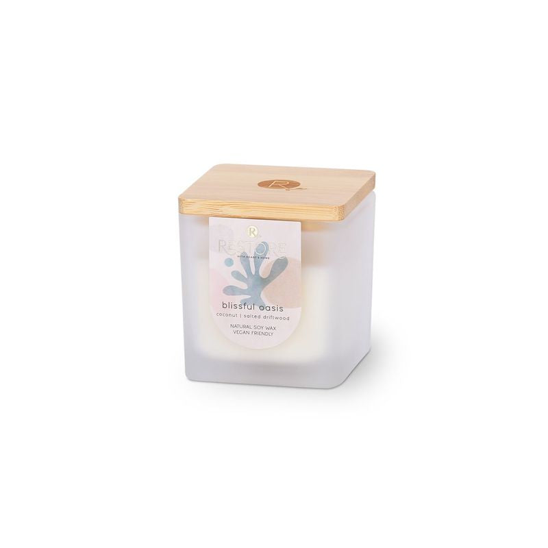 Heart & Home Blissful oasis coconut salted driftwood natural soy wax vegan friendly essential oil 80g