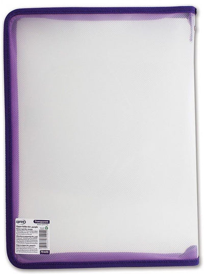 Transparent Zip Folder Purple