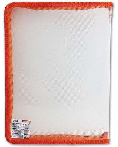 Transparent Zip Folder Orange