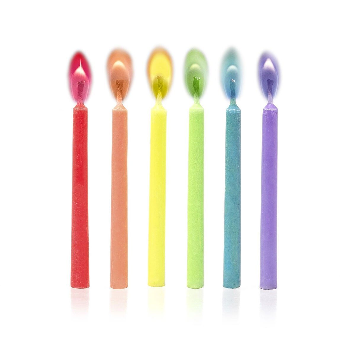 Party Candles With Colored Flames