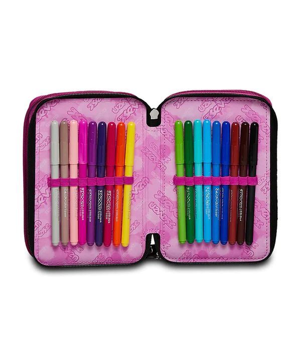 Pencil Case 3 Zip Filled Seven Chulky