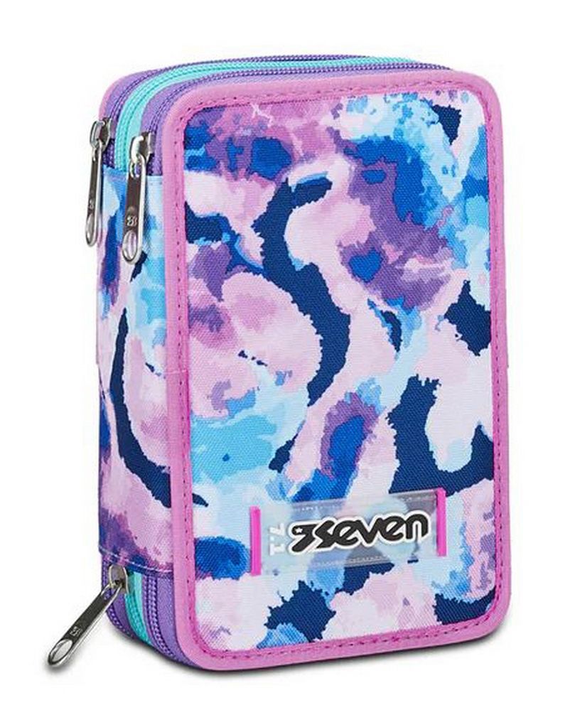 Seven 3 Zip Large Filled Custom Cloud Pencil Case 45Pcs