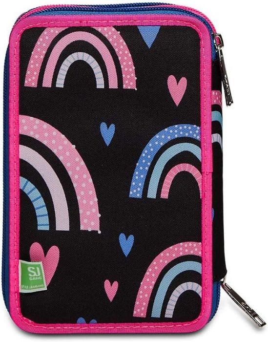 Pencil Case 3 Zip Filled Seven Wingly Girl