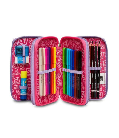 Pencil Case 3 Zip Filled Seven Magicflip Girl