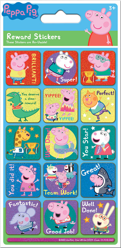 Peppa Pig Rainbow Reward Reusable Stickers 