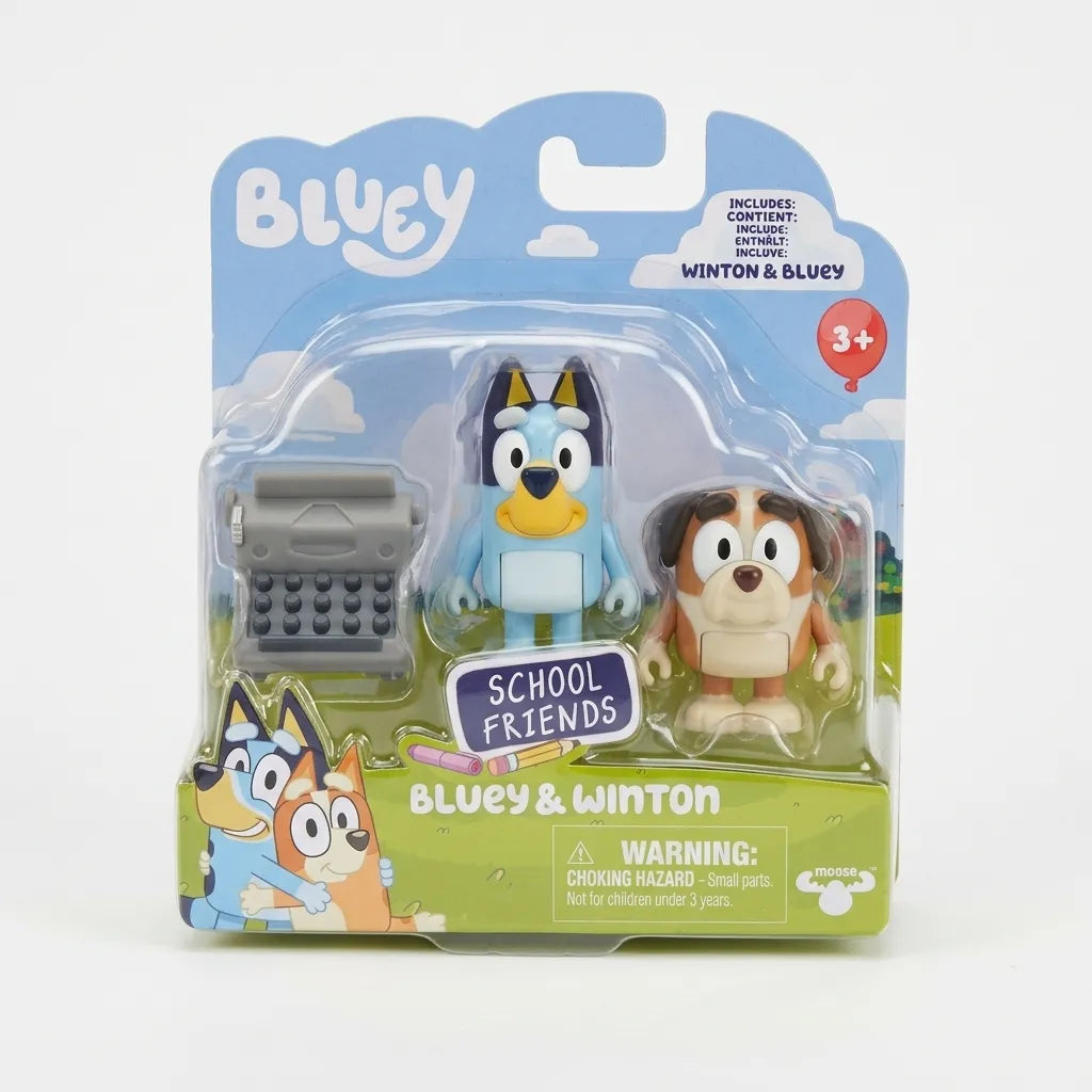Bluey School Friends Bluey & Winton Figure Set