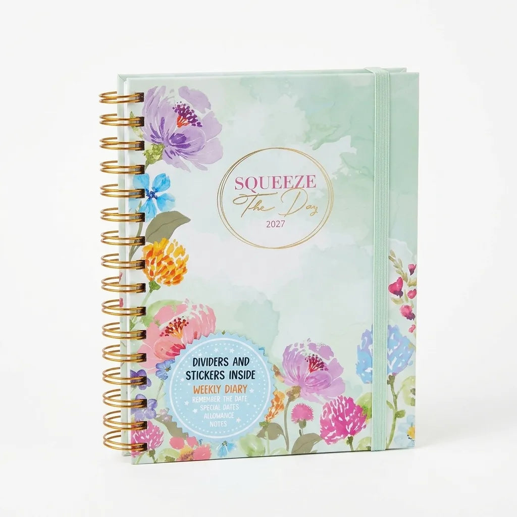 Squeeze the Day 2027 Weekly Diary - One week on 2 pages