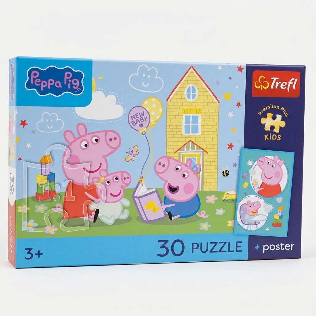 Peppa Pig 30-Piece Puzzle with Poster