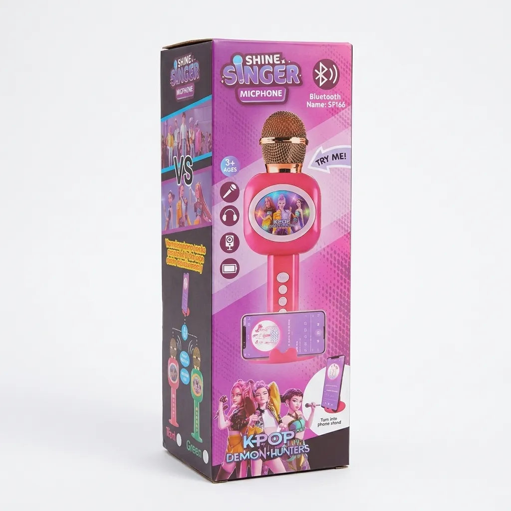 Shine Singer Pink Bluetooth Microphone