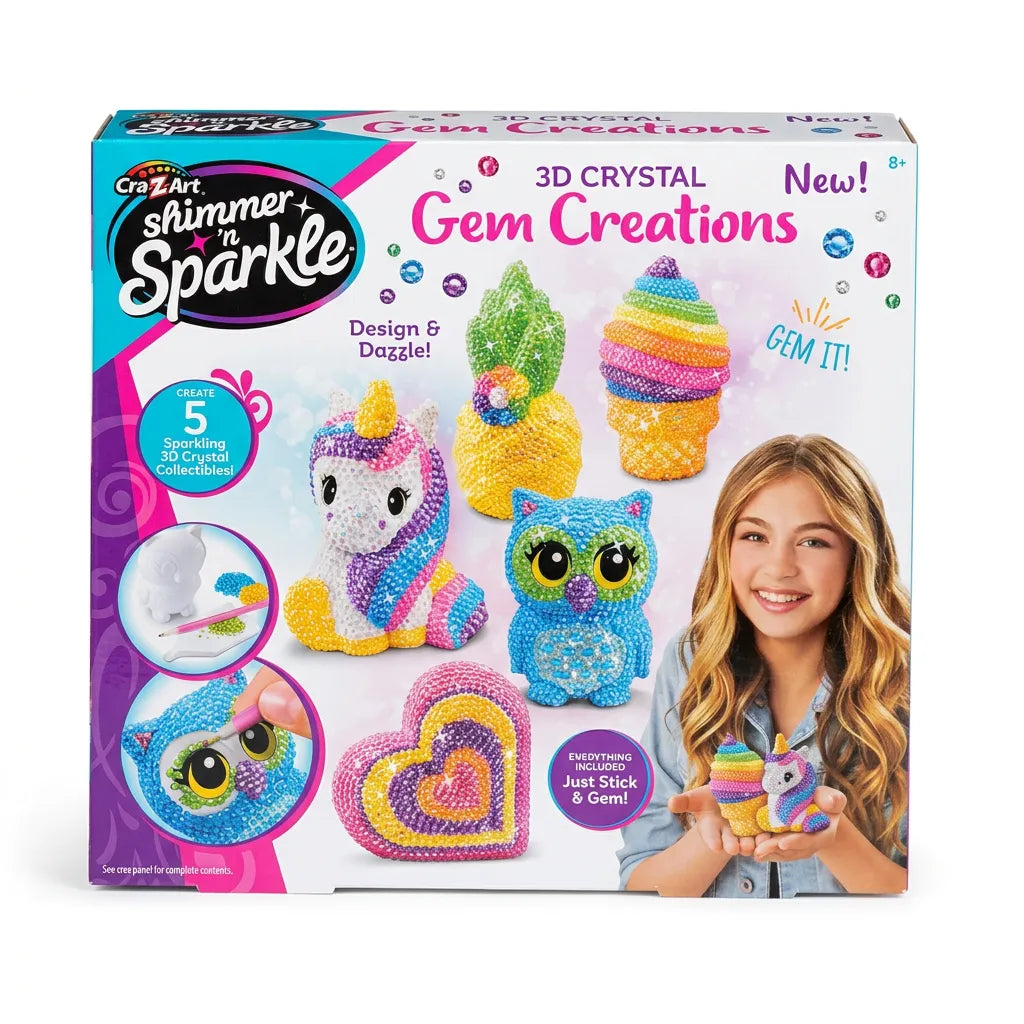 Cra-Z-Art Shimmer 'n Sparkle 3D Crystal Gem Creations Kit