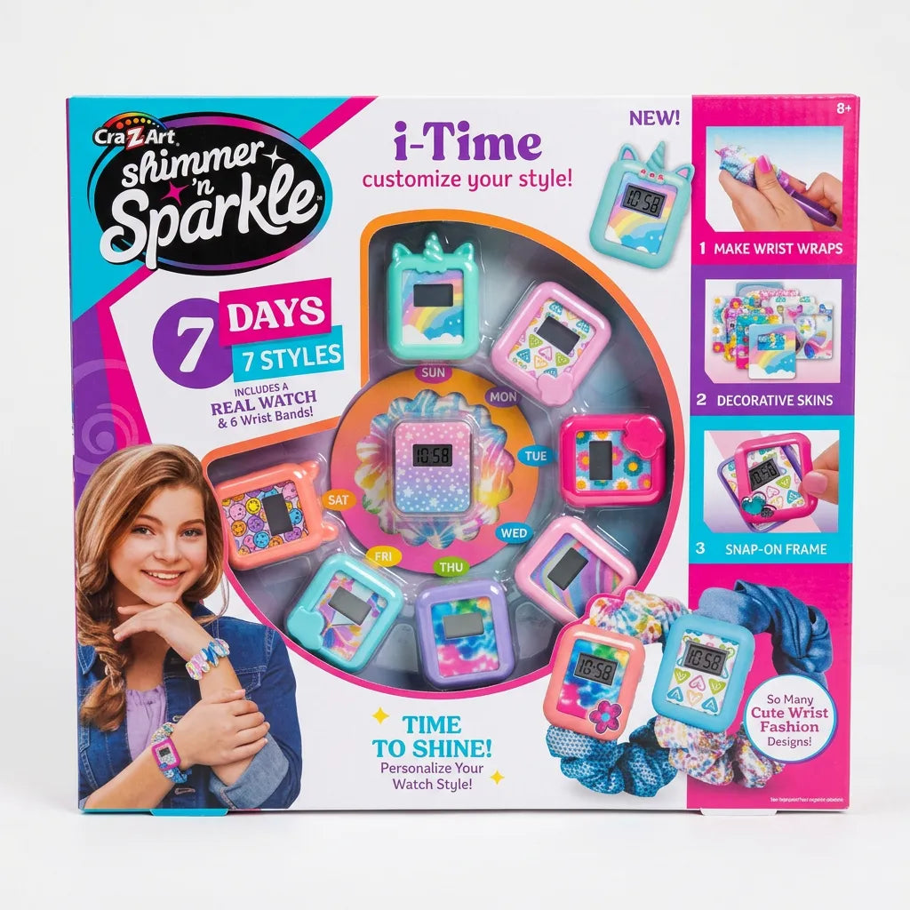 Cra-Z-Art Shimmer 'n Sparkle i-Time Watch Customisation Set, 7 Styles