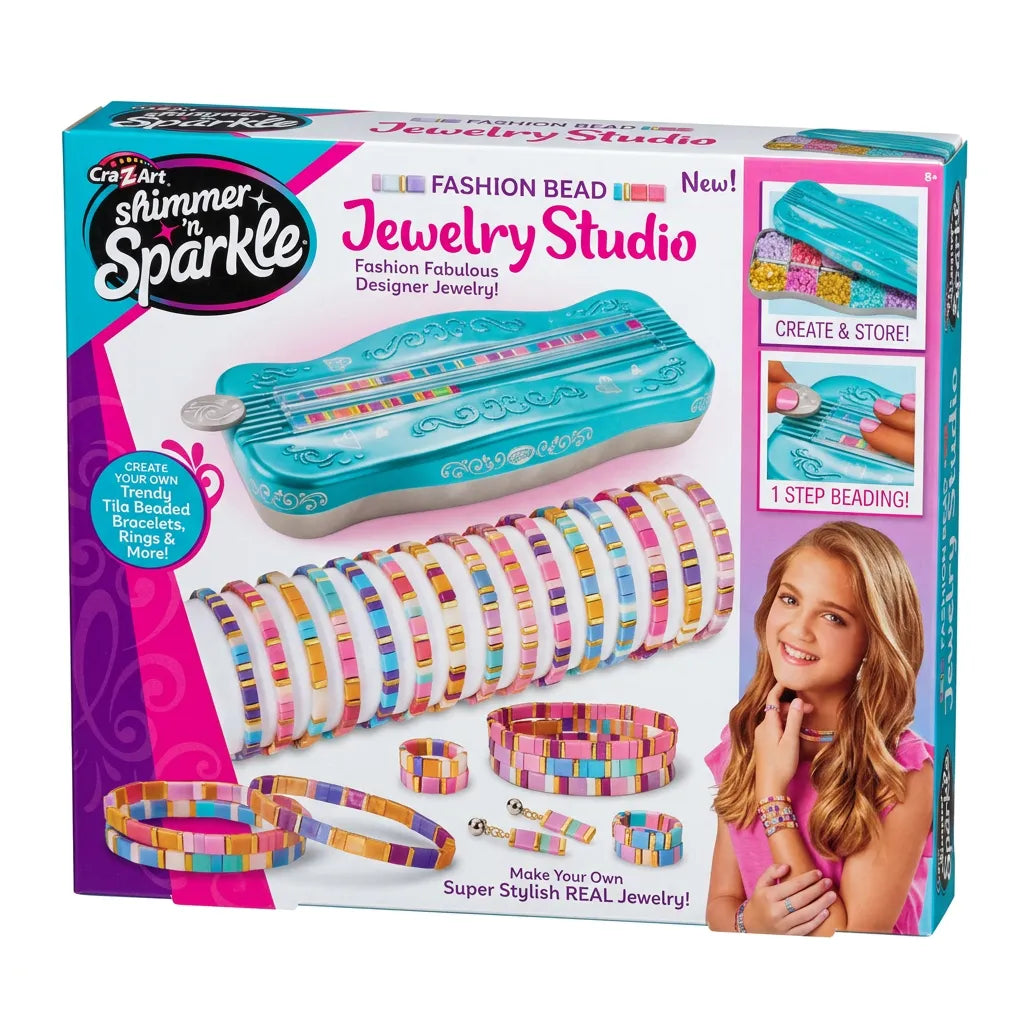 Cra-Z-Art Shimmer ’n Sparkle Jewelry Studio Fashion Bead Kit
