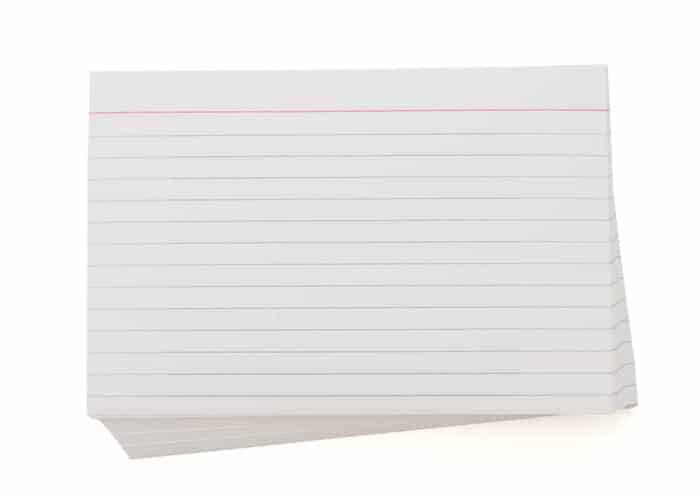 Lined Index Cards-Revsion Cards-Flash Cards- 5x3inc X 100Pcs