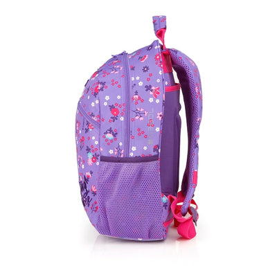 School Bag 1 Zip Fit A4 Purple 