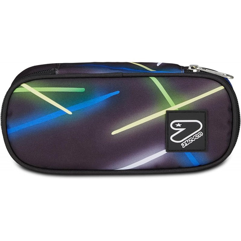 Seven - 1 Zip Oval Pencil Case Sideglass