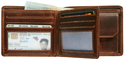 Maverick New Men Leather Brown  Wallet with 2 Bill Compartments