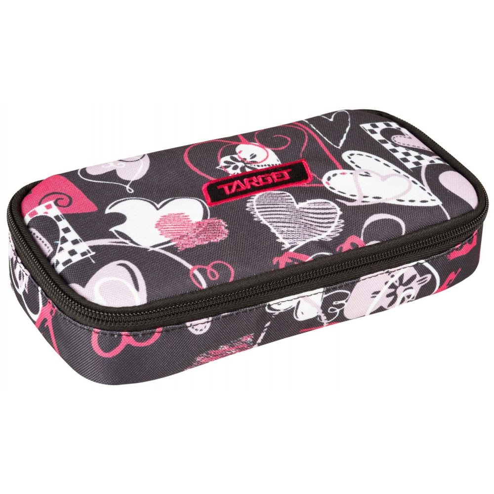 Target Pink Hearts Oval Pencil Case