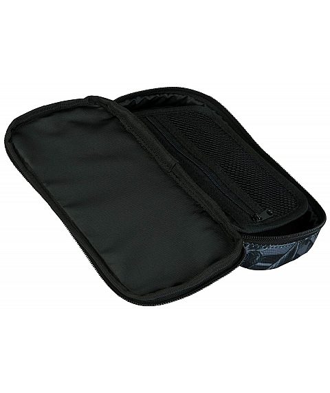 Pencil Case Compact Grey Flowers