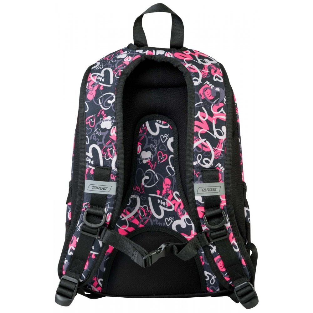 Target Large Pink \ White Hearts Backpack