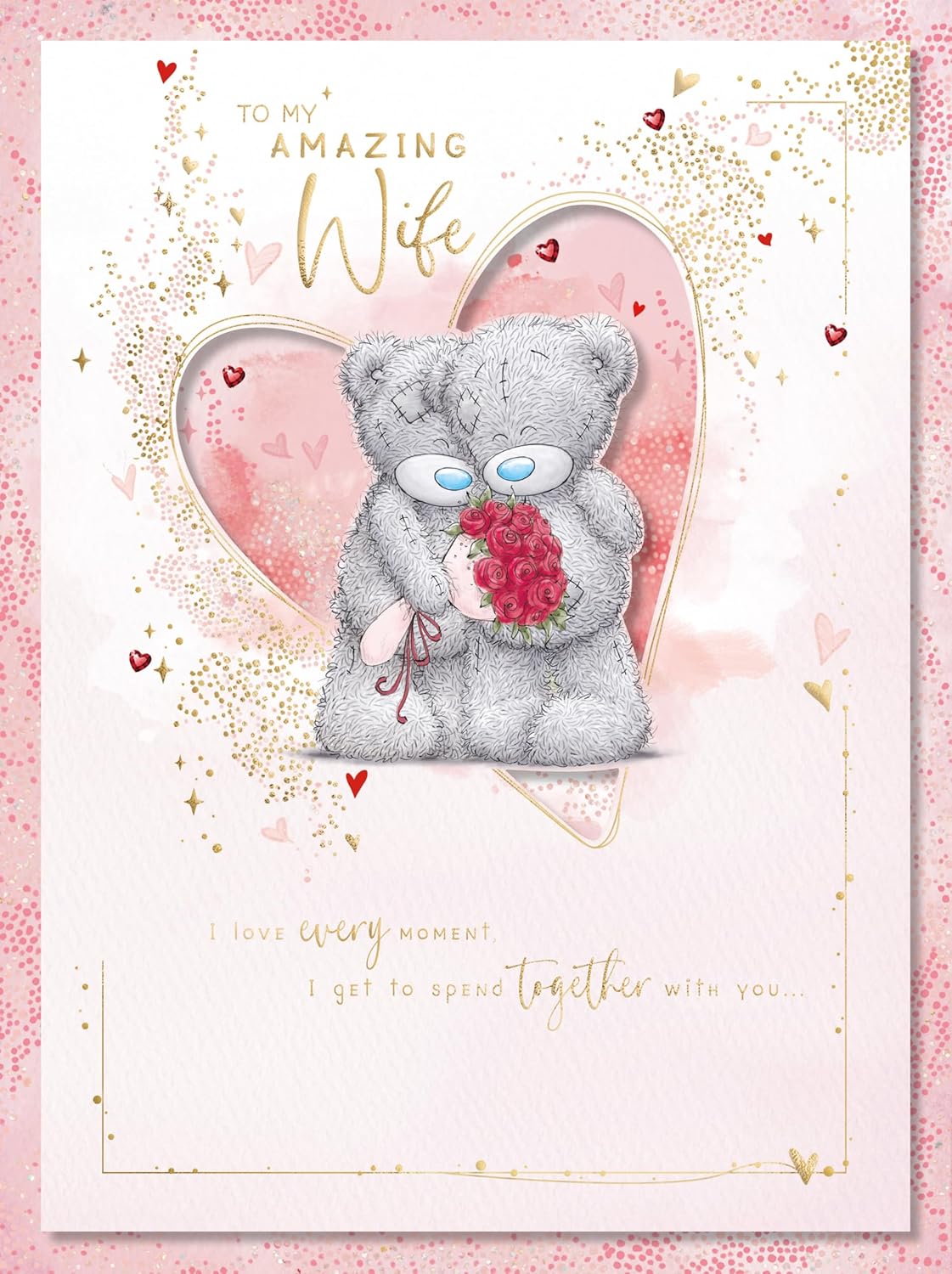 Me To You Boxed Valentine'S Day Card - Bears With Bouquet - Wife