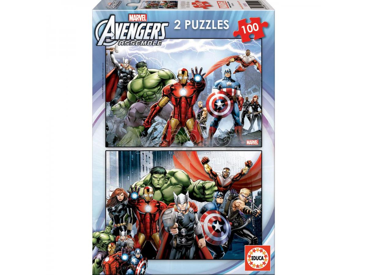 Puzzle Vengadores Avengers Marvel 2X100 Pcs