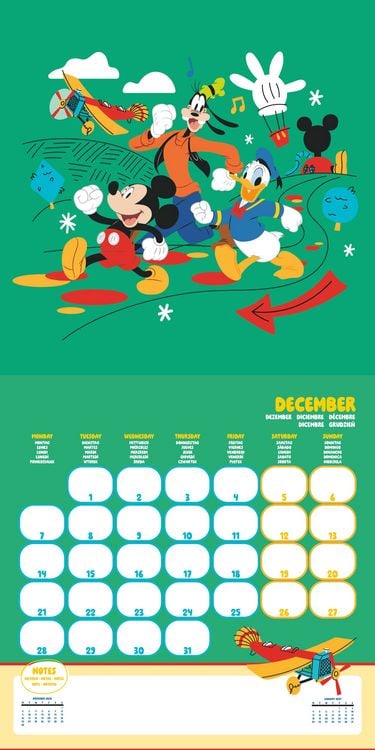 Mickey & Minnie 2026 Square Calendar