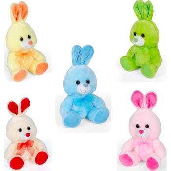 Soft toy Rabbit x5 Colors With Bow 20cm