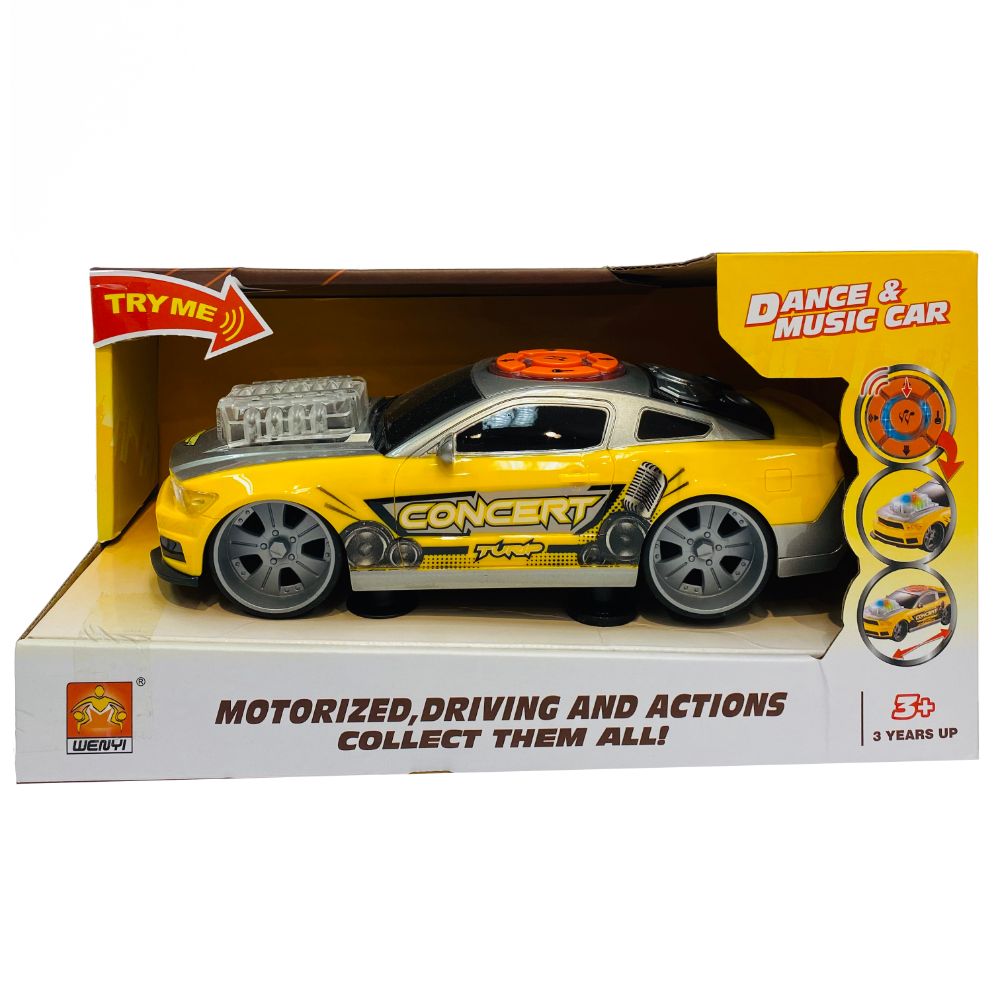 Racer In Yellow - Dance And Music Car