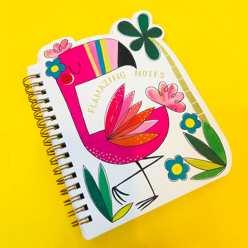Flamingo Shaped Wirebound Notebook