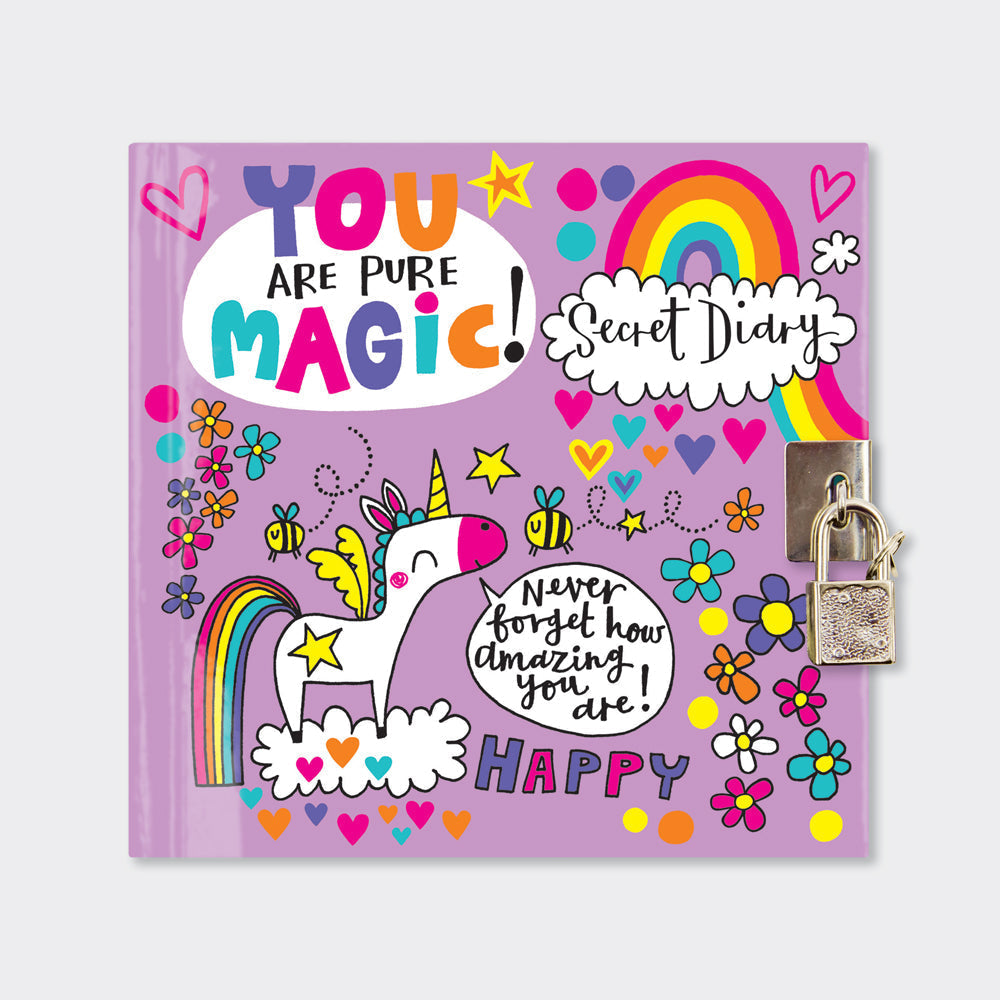 You Are Pure Magic - Unicorn Lockable Secret Diary