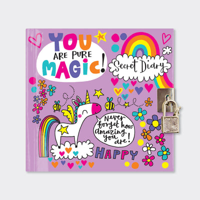 You Are Pure Magic - Unicorn Lockable Secret Diary