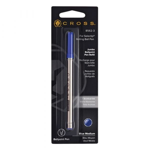 Cross Jumbo Medium Ballpoint Refill for Select Pens - Blue 8562-3