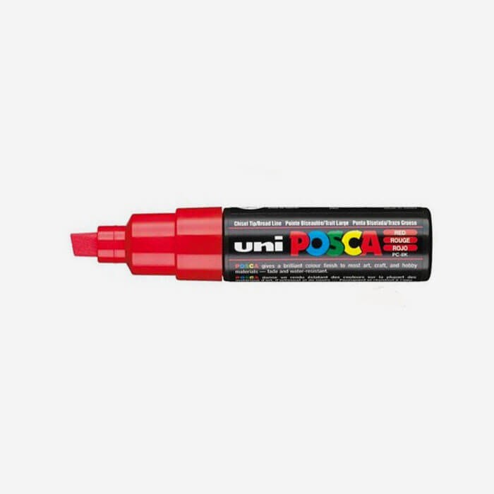 Professional Marker Tick Chisel Red