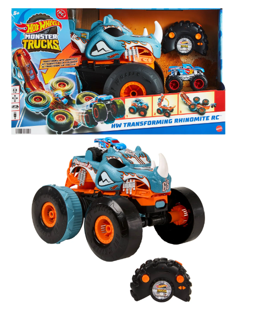 Hot Wheels Monster Trucks Transforming Rhinomite 1:12 - Radio Control