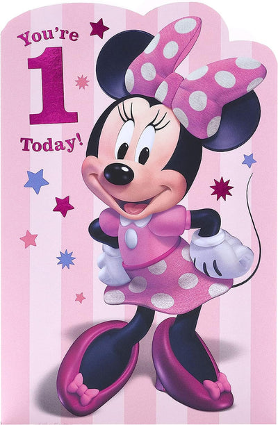 Disney Minnie Mouse - 1St Birthday Card