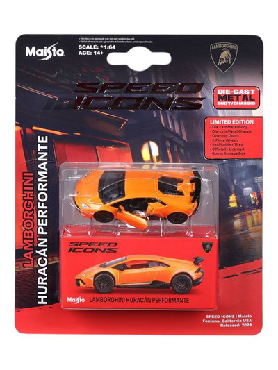 Maisto 1:64 Speed Icons Lamborghini Huracan Performante Diecast Model Car