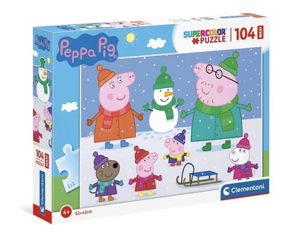 Puzzle Peppa Pig Supercolor X104 Pcs