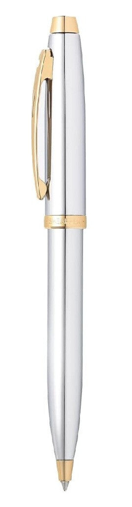 Sheaffer 100 Ballpoint Pen and Notebook Gift Set, Bright Chrome